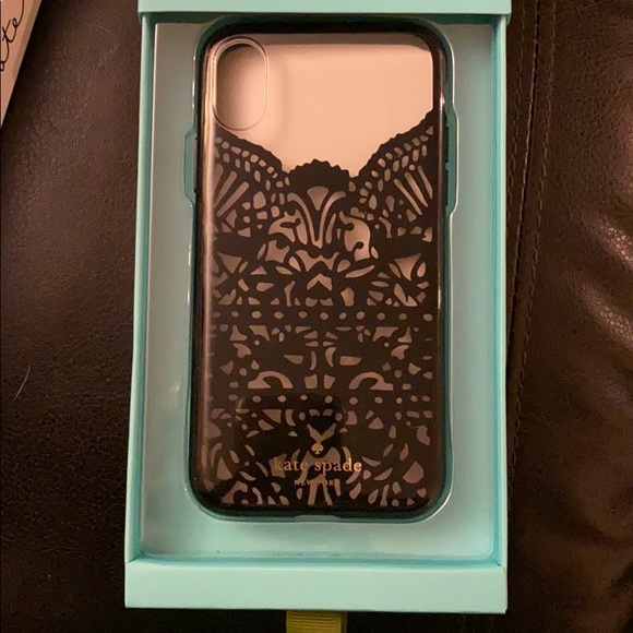 Kate Spade iPhone X black lace case - Picture 2 of 4